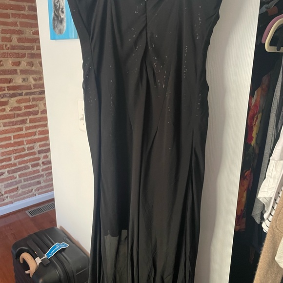 Black Floor Length Gown by Aidan Mattox - Picture 6 of 11